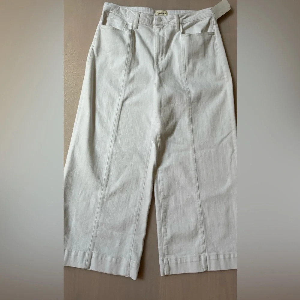 L'AGENCE White Flare & Wide Leg Jeans - Picture 3 of 7